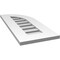 Ekena Millwork Quarter Round Top Right Surface Mount PVC Gable Vent w/ 3-1/2"W x 1"P Standard Frame, 12"W x 28"H GVPQR12X2801SF - alternate 3